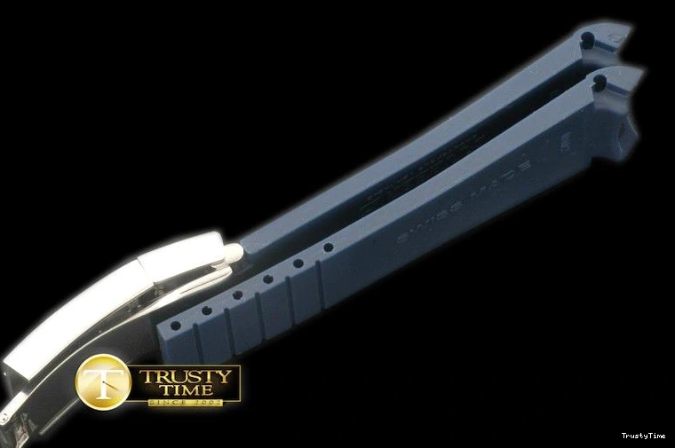 0327 ROLACC021C – Dark Blue Rubber Strap 20 18 with Insignia Clasp Compact 837